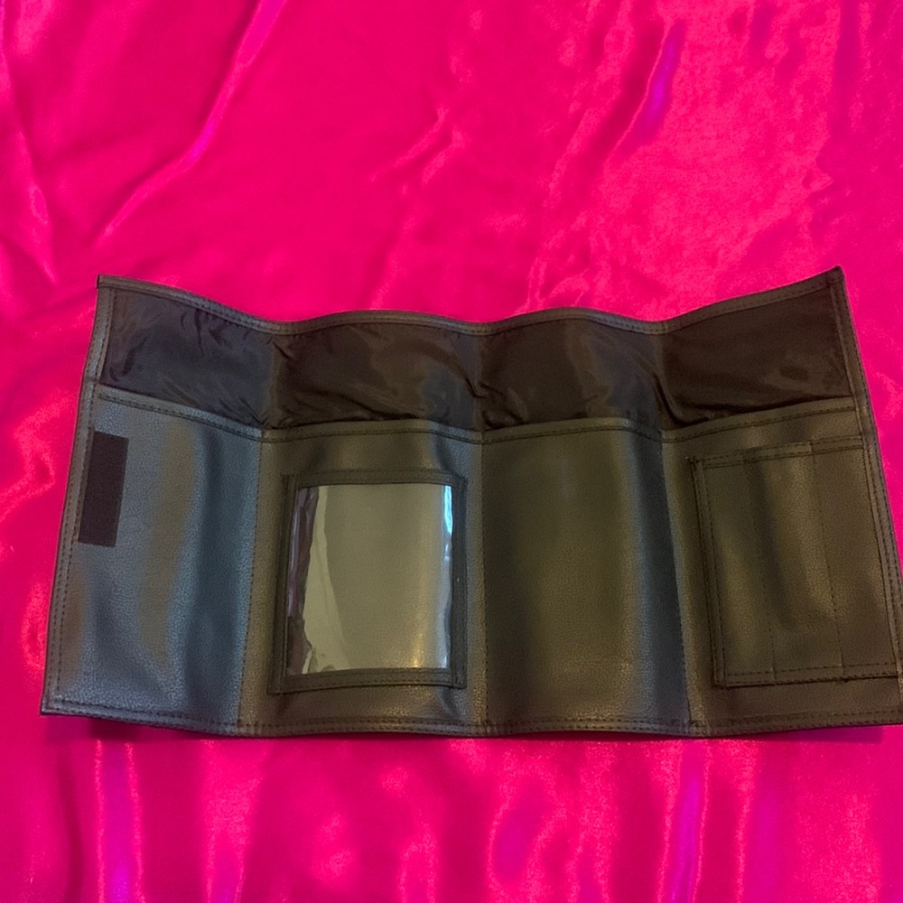 Black makeup brush case